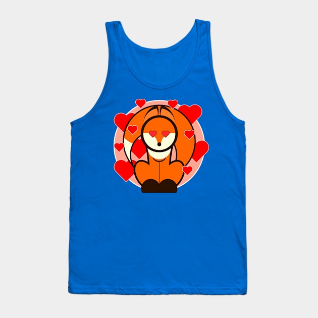 Fox in Love Tank Top by CrimsonsDesign